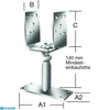 Kép 2/2 - Bautool CSBD70130 dübelezhető oszloptalp