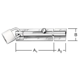 Vormann 10104130 rozsdamentes tolózár 130/40x43,5