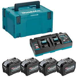 Makita 1910A8-3 40Vmax XGT 4x8,0 Ah Li-Ion akku + DC40RB duplatöltő + MAKPAC