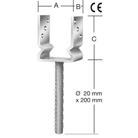 Vormann 71296000 betonozható oszloptalp 91x60x125