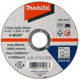 Makita A-85307 Vágókorong ACÉL 2,5mm