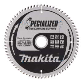 Makita B-33853 Specialized körfűrészlap Laminált laphoz  216x30mm Z72