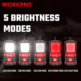Workpro WP354001 Kempinglámpa akkus, 200 Lumen, LED