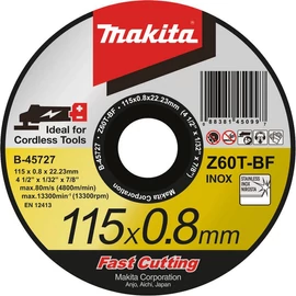 Makita B-45727 Vágókorong INOX