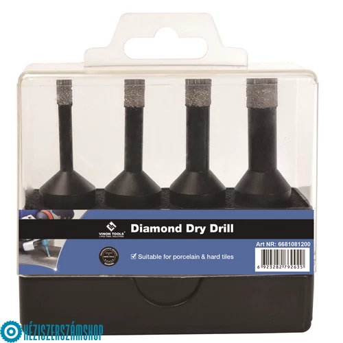 Bautool 6681081430 Gyémántfúró készlet sarokcsiszolóhoz M14 (6,8,10,12 mm) 