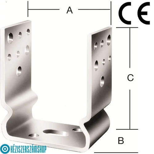 Vormann 71286000 dübelezhető oszloptalp 71x60x125