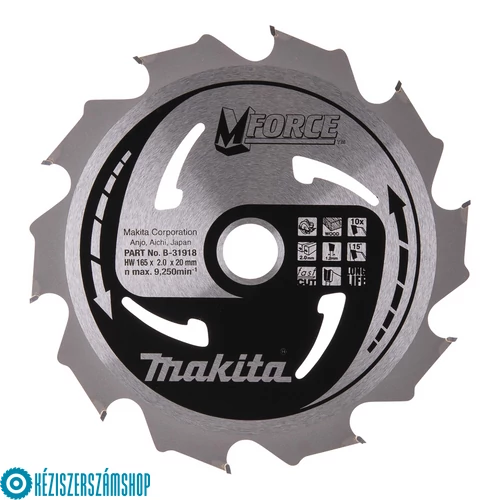 Makita B-31918 M Force Körfűrésztárcsa 165x20X10mm