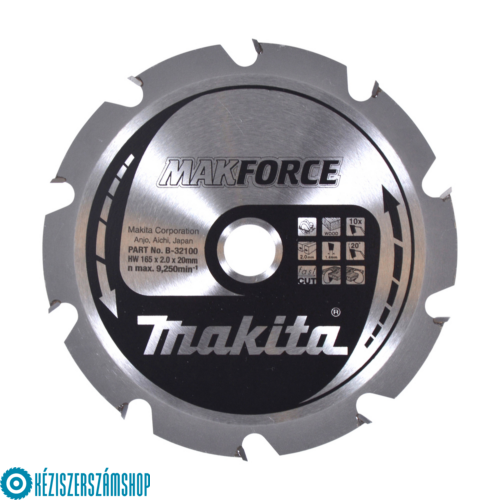 Makita B-32100 MakForce körfűrésztárcsa 165x20x10mm