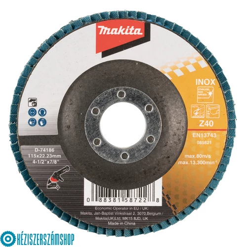 Makita D-74186 Lamellás csiszoló INOX 115mm K40 STANDARD