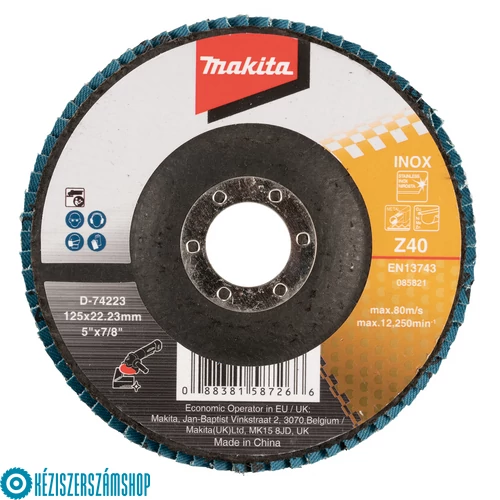 Makita D-74223 Lamellás csiszoló INOX 125mm K40 STANDARD