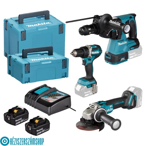 Makita DLX3195JX1Akkus szett (DDF484+DHR243+DGA504)