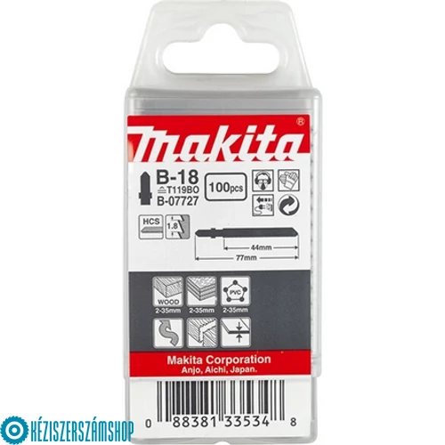 Makita B-07727 B18 szúrófűrészlap FA, MŰANYAG 44mm, Z14, 2-35mm (~T119BO) 100db