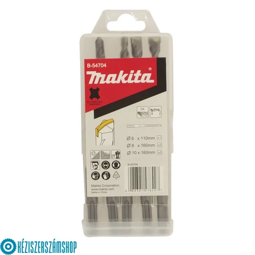 Makita B-54704 SDS-Plus V-plus fúrókészlet 5db-os 6x110mm, 8,8,10,10x160mm