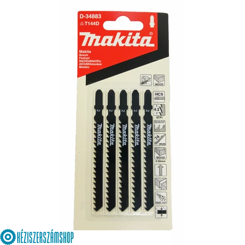 Makita D-34883 Szúrófűrészlap fa HCS L100mm Z6 5db