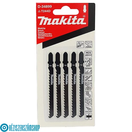 Makita D-34899 Szúrófűrészlap fa HCS L100mm Z6 5db
