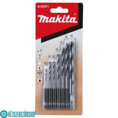 Makita D-62371 Hatszög befogású fafúró készlet 2,3,3,4,5,6,8mm