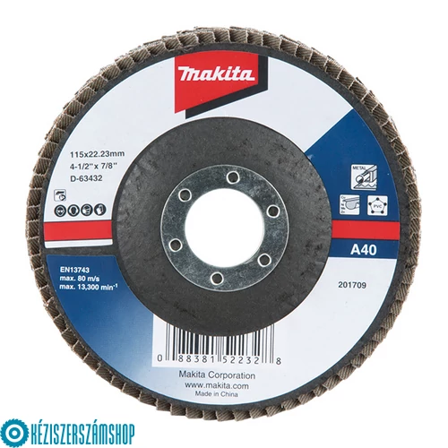 Makita D-63432 Lamellás csiszoló ACÉL 115mm STANDARD