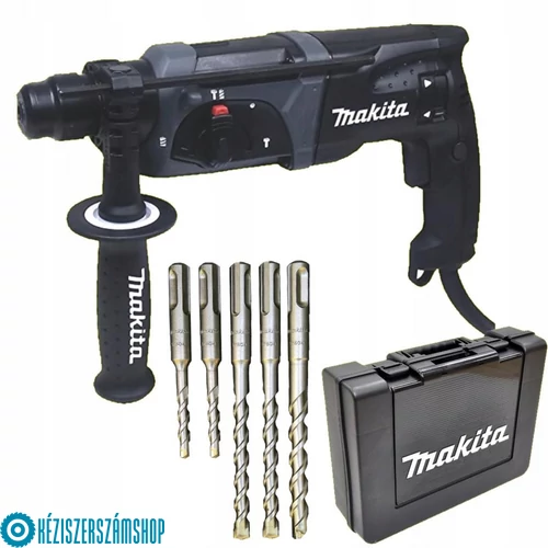 Makita HR2470BX40 SDS-Plus Fúró-vésőkalapács, 780W, kofferben, fúrószár készlet