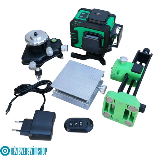 Bautool TG703D-szett Önbeálló kereszt és vonal lézer(zöld fénnyel) + szett