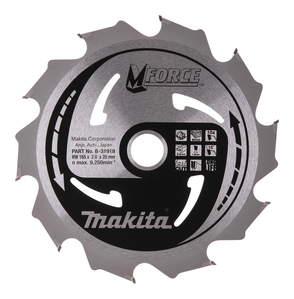 Makita B-31918 M Force Körfűrésztárcsa 165x20X10mm