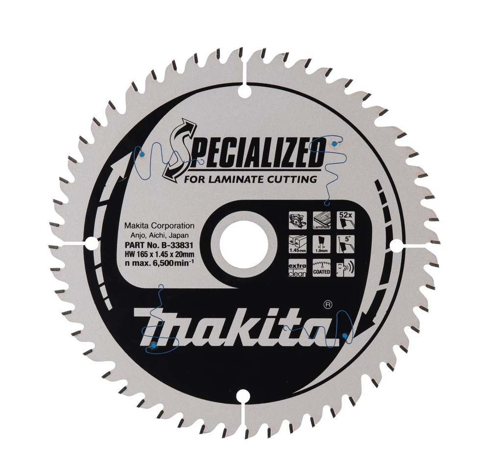 Makita B-33831 Specialized körfűrészlap Laminált laphoz 165x20mm Z52