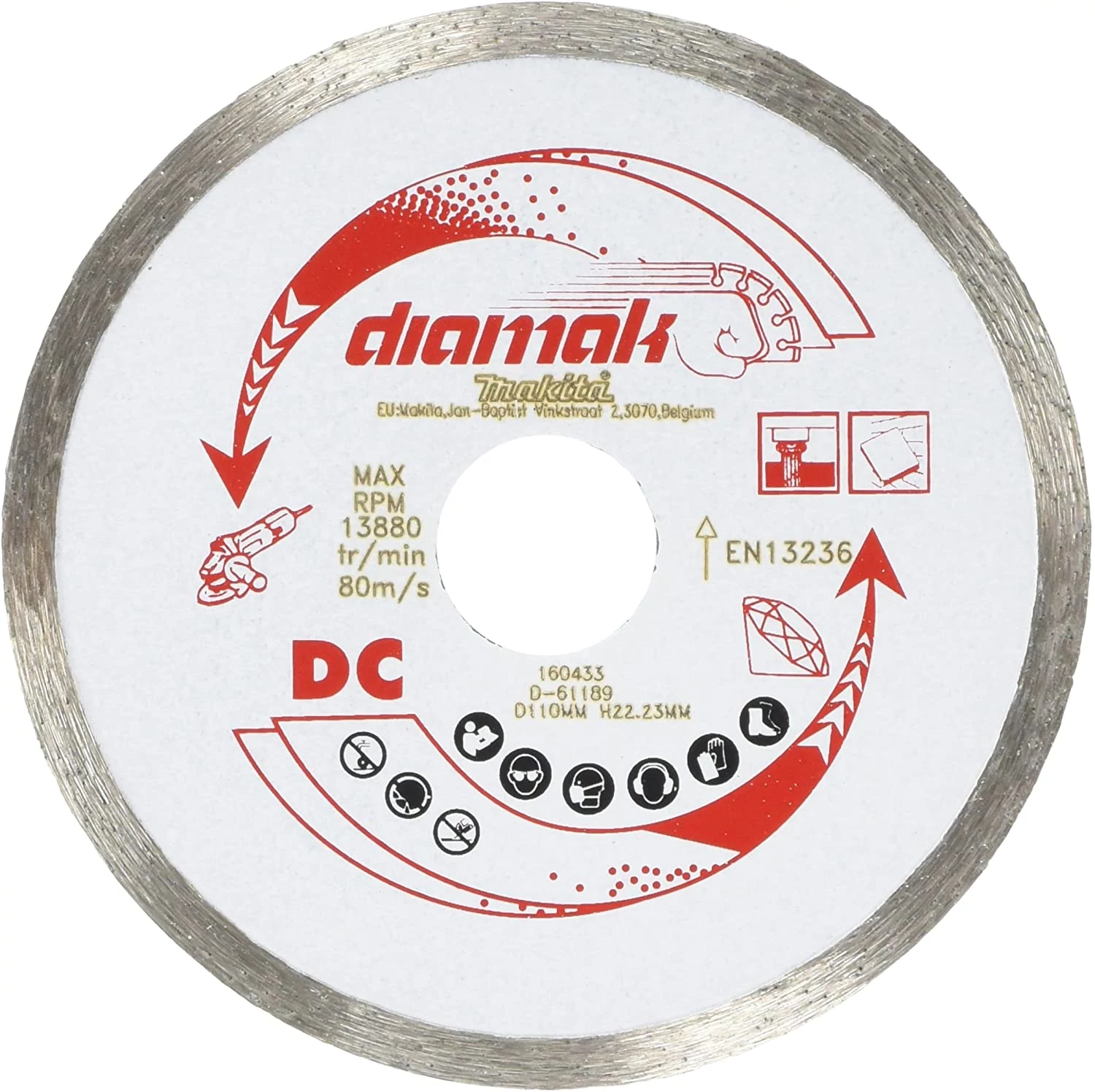 Makita D-61189 115mm Gyémánttárcsa Diamak folyamatos