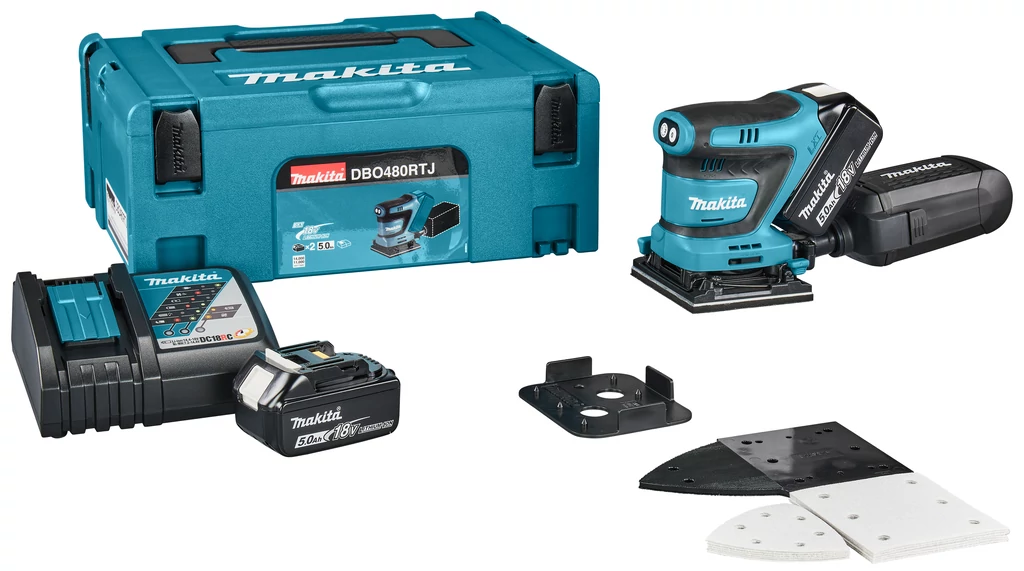 Makita DBO480RTJ rezgőcsiszoló MakPac kofferben 18V