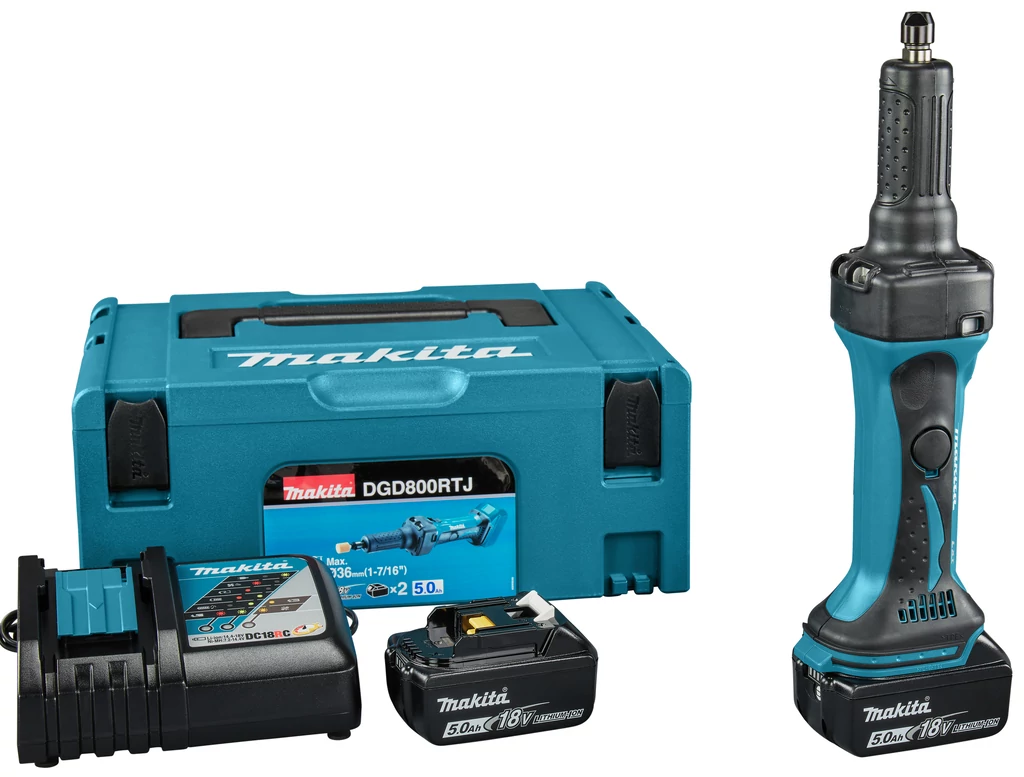 Makita DGD800RTJ 18V LXT Li-ion egyenes csiszoló 2x5,0Ah