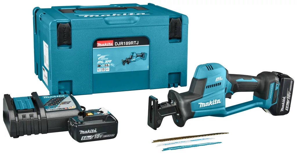 Makita DJR189RTJ 18V LXT Li-ion BL kompakt orrfűrész 2x5,0Ah