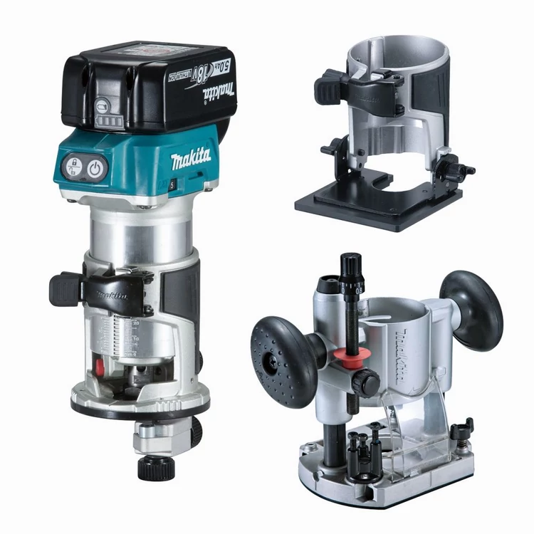 Makita DRT50RTJX2 18V LXT Li-ion BL kombinált marógép 2x5,0Ah