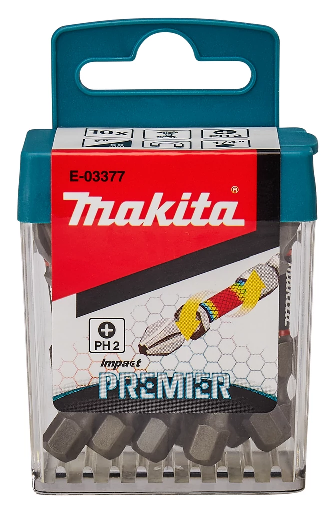 Makita E-03377 Impact PREMIER torziós csavarbehajtó bit PH2 50mm (10db/cs.)
