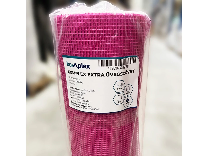 Komplex HK100100 Extra üvegszövet 160g/m2 (rózsaszín) 50 m2/tekercs