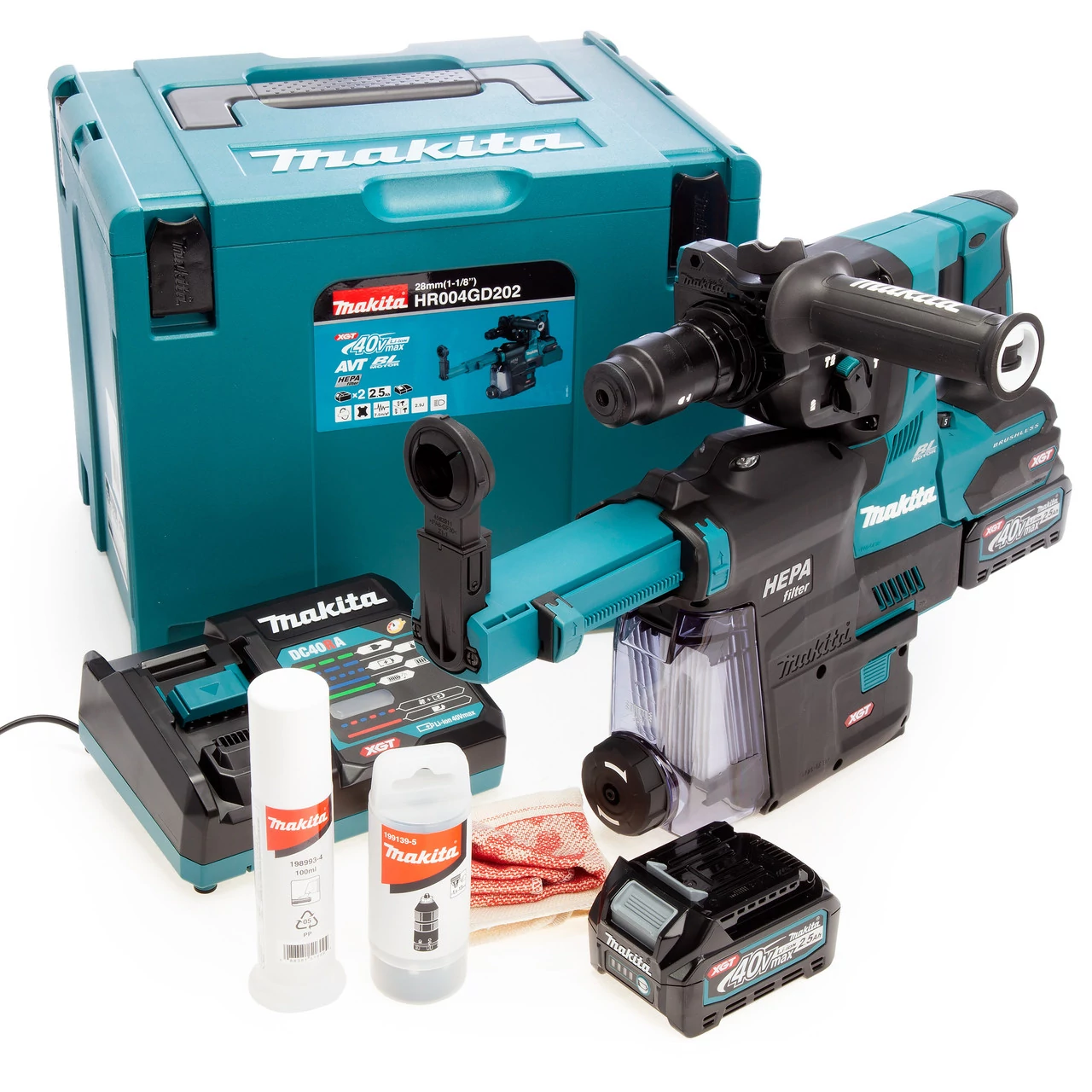 Makita HR004GD202 40V max XGT fúró-vésőkalapács