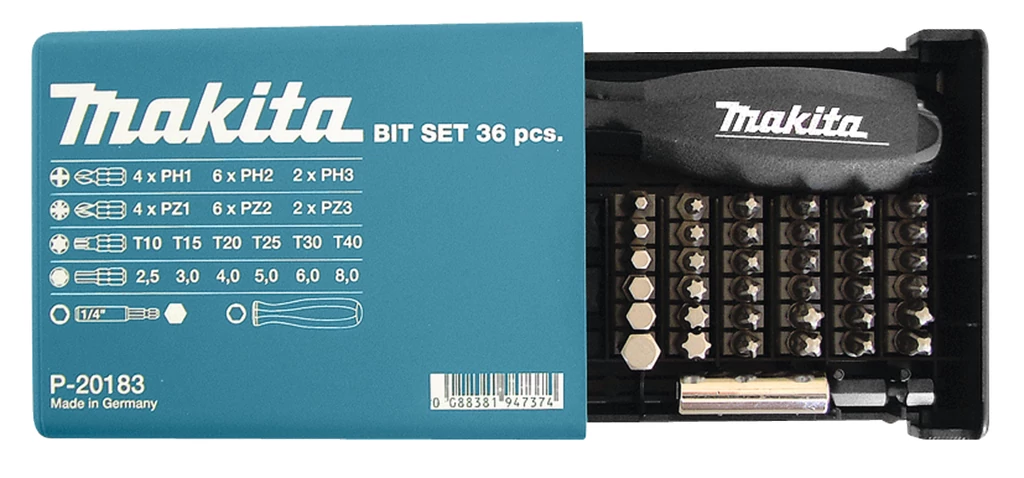 Makita P-20183 38db-os bitkészlet 25mm + csavarhúzó