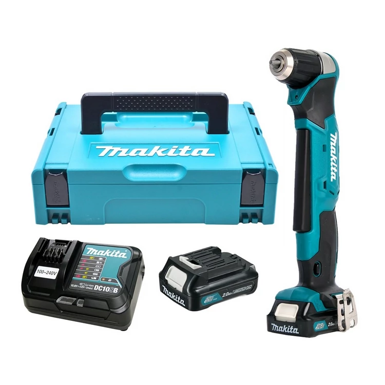 Makita DA333DSAJ 10,8V CXT Li-ion sarokfúró gyostokmányos 2x2,0Ah