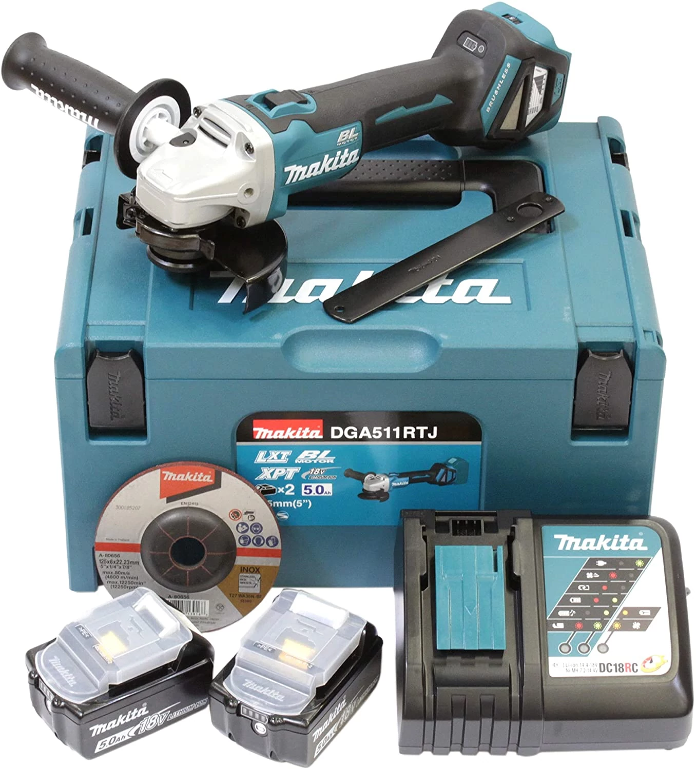 Makita DGA511RTJ 18V sarokcsiszoló 125mm