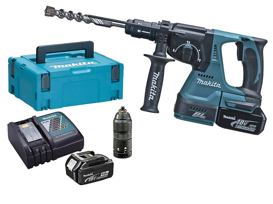 Makita DHR243RTJ 18V LXT Li-ion BL 2,0J SDS-Plus fúró-vésőkalapács