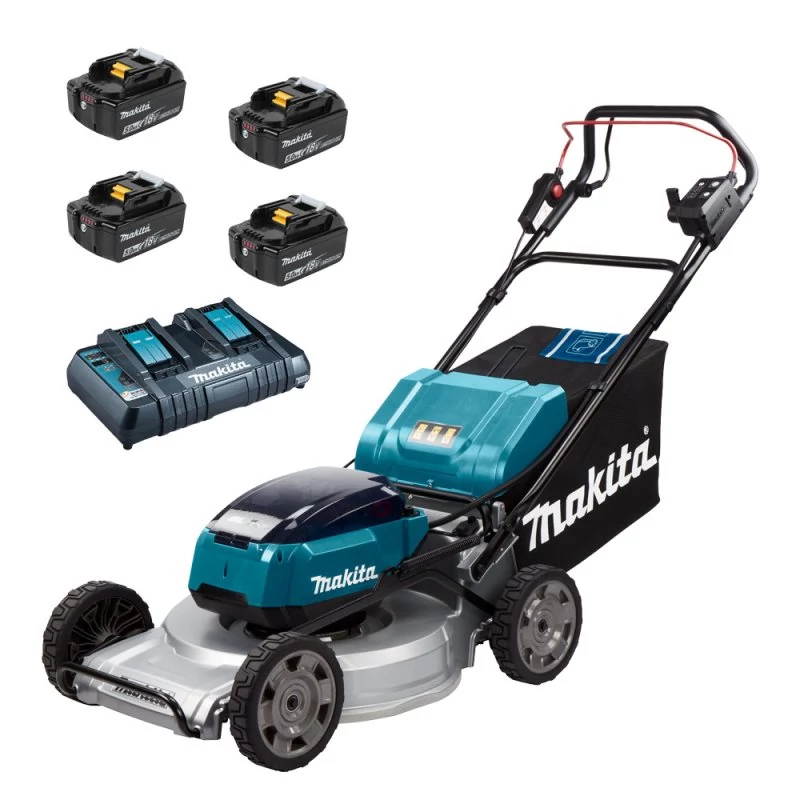 Makita DLM533PG4 2x18V akkus fűnyíró ÖNJÁRÓ 53cm