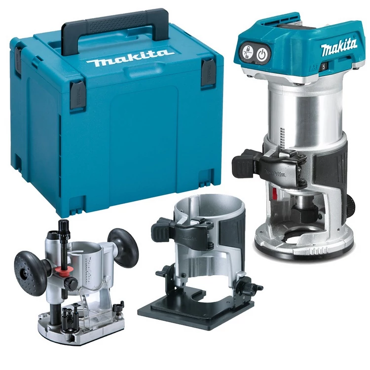 Makita DRT50ZJX2 18V LXT Li-ion BL kombinált marógép + készlet (akku és töltő nélkül)