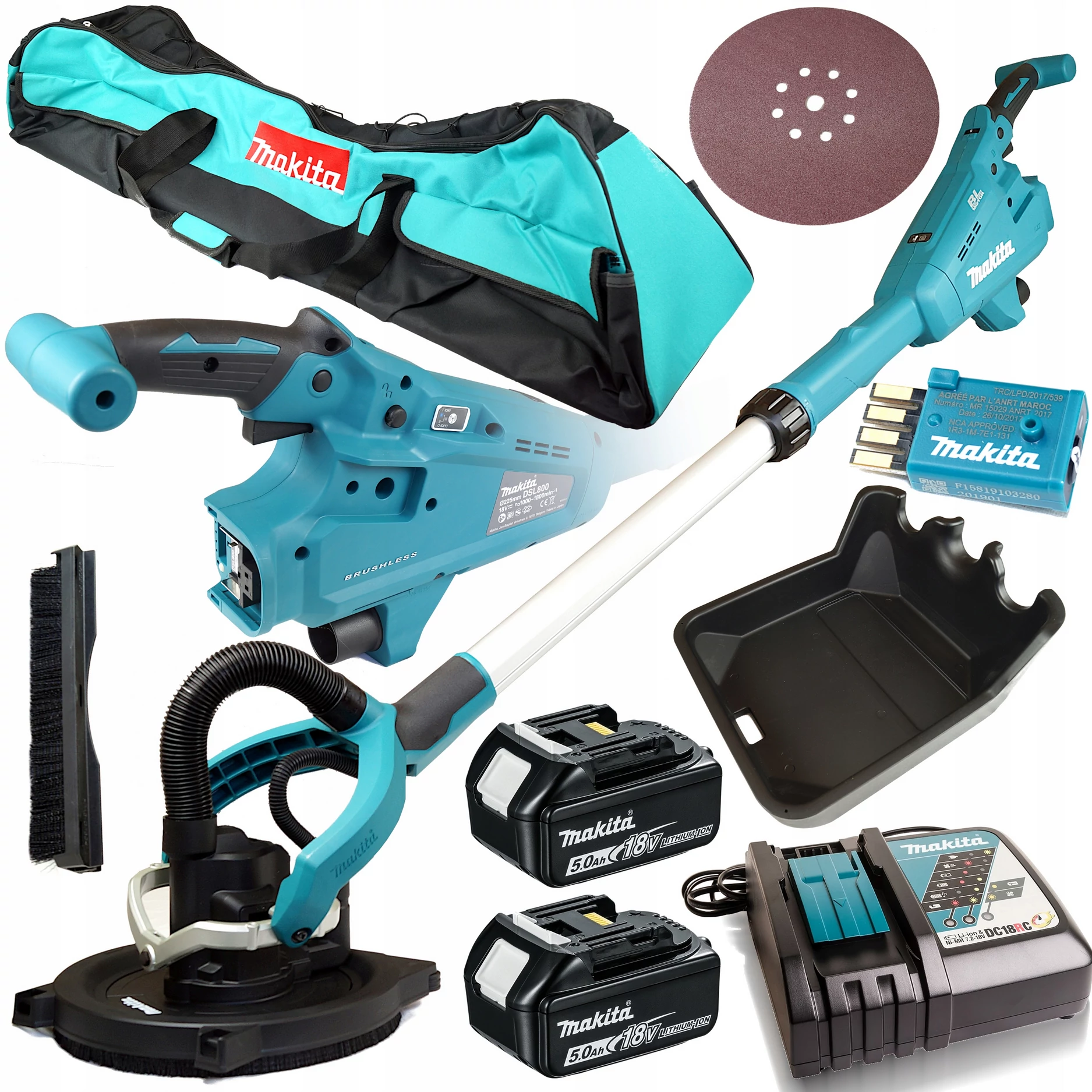 Makita DSL800RTEU 18V LXT Li-ion falcsiszoló 2x5.0Ah 225mm