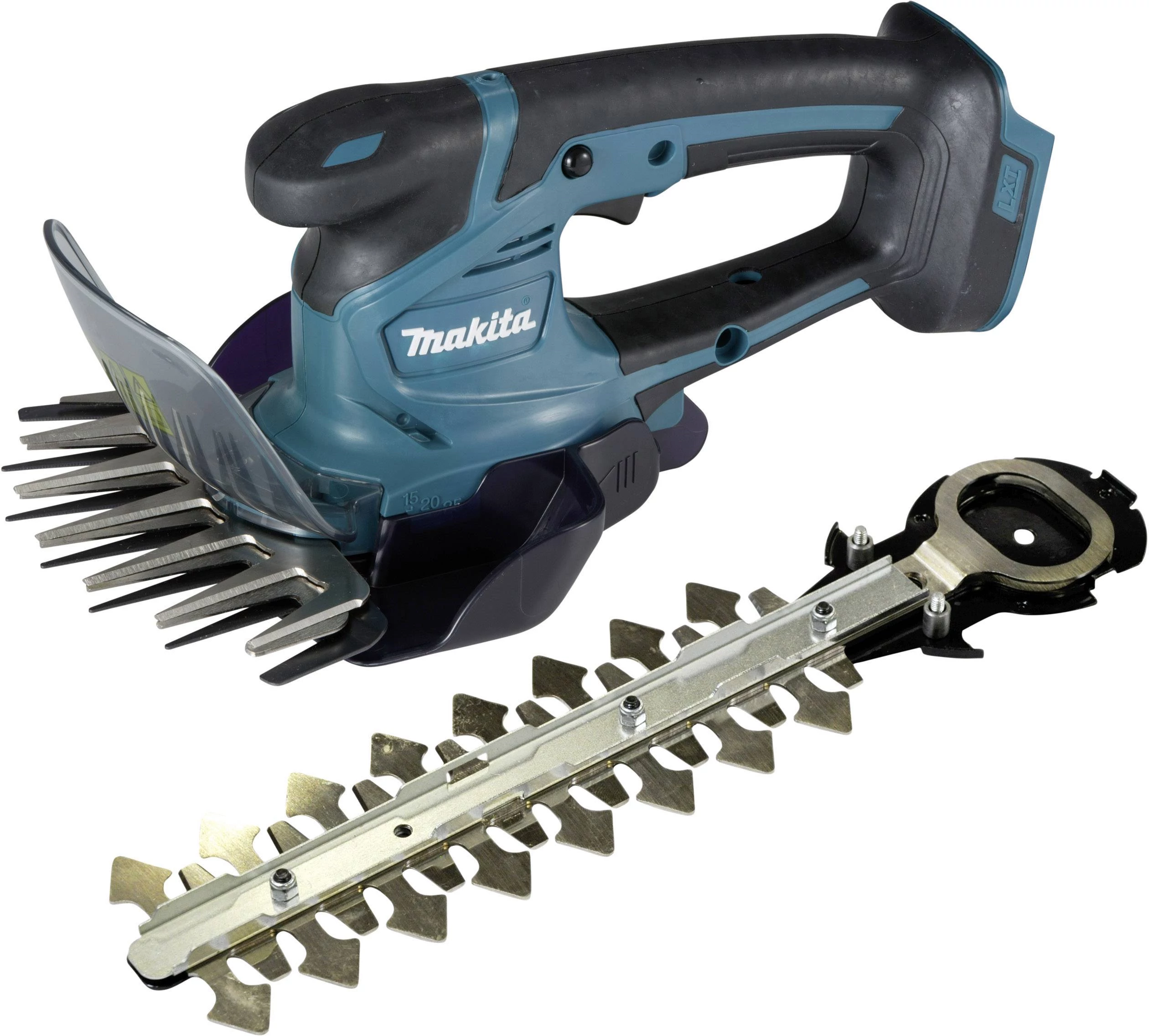 Makita DUM604ZX 18V akkus kerti szegélyvágó olló + sövényvágó feltét (akku és töltő nélkül)