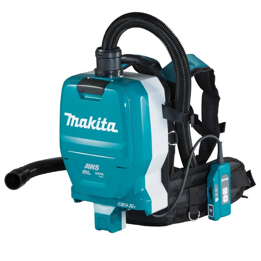 Makita DVC265ZXU 2x18V háti porszívó, elszívás (akku és töltő nélkül)