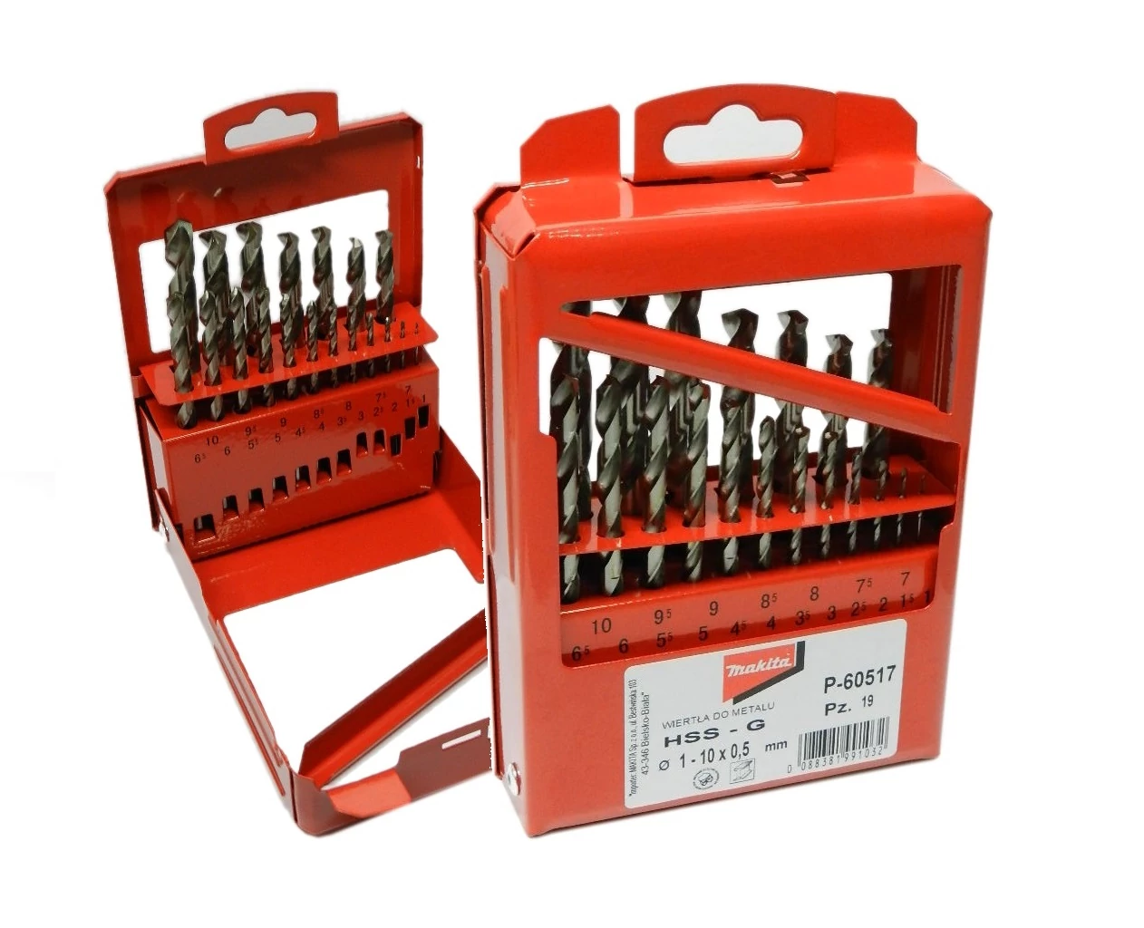 Makita P-60517 HSS-G fémfúrókészlet 19db 1-10mm
