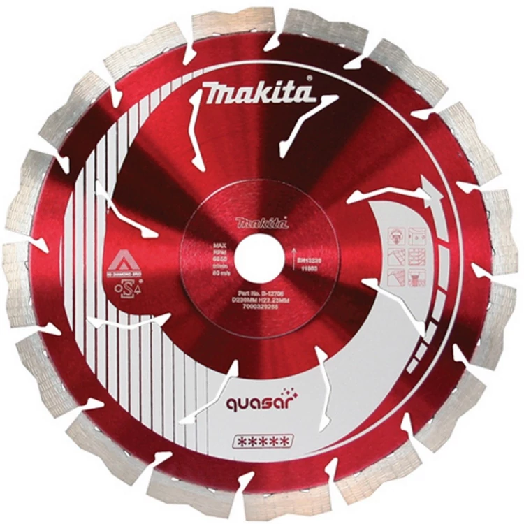 Makita B-12712 230mm gyémánttárcsa QUASAR 3DDG szegmentált